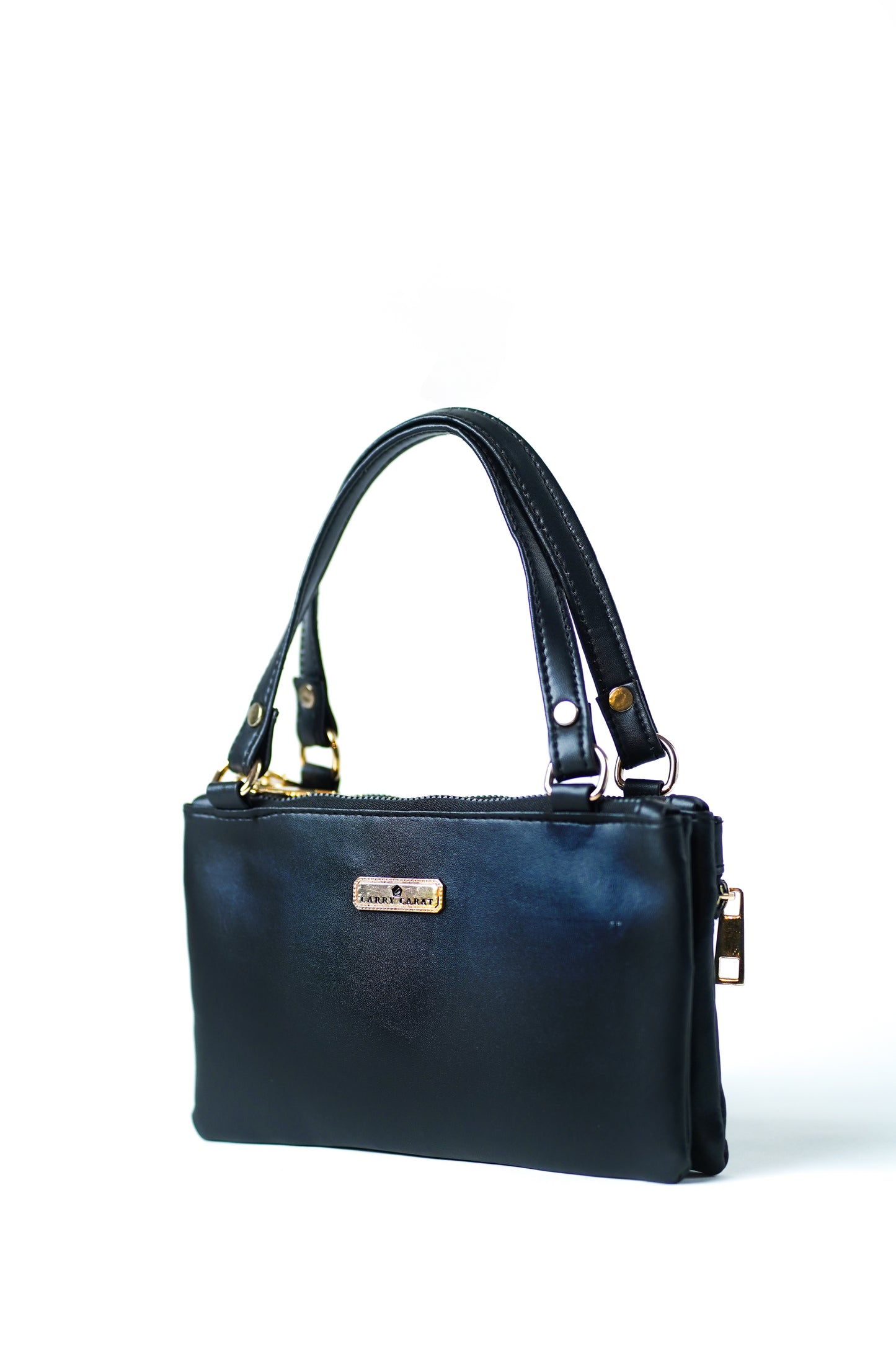 Top handle sling bag with side belt