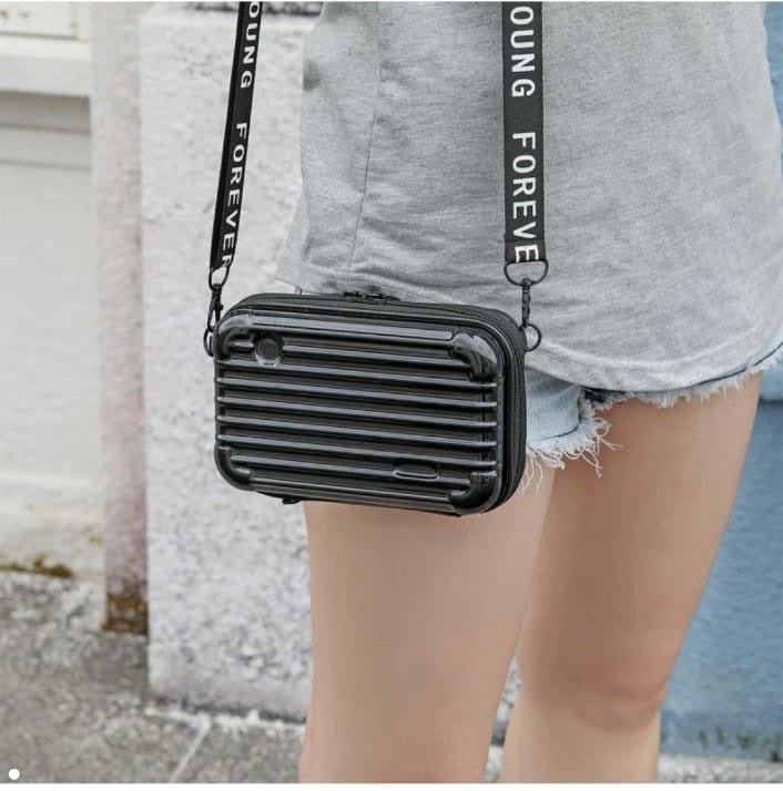 Carry Carat Box Sling Bag | Mack up box for Girls | Mini suitcase sling bag