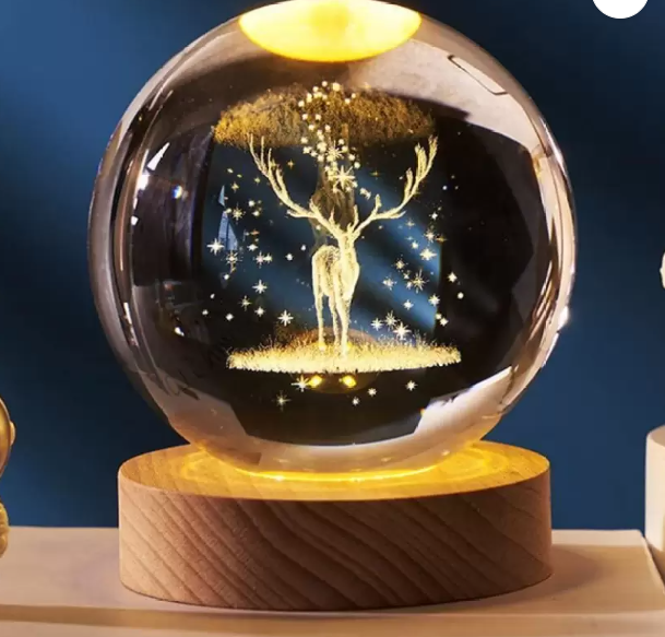 3d Crystal Ball Night Lamp